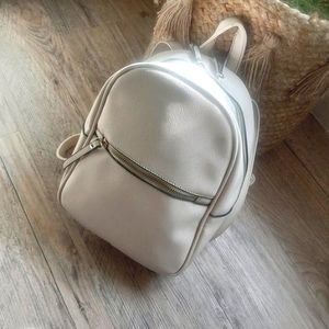 Women's Cream Mini Backpack Purse